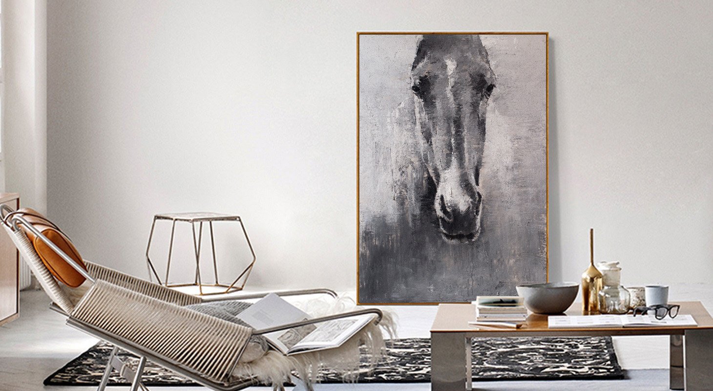 How to Purchase Large Abstract Horse Painting